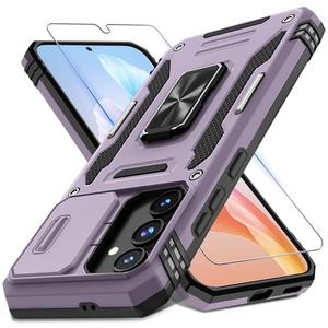 DEERLAMN Case 7-Inch with Slide Camera Cover+Screen Protector(1 Pack), Rotated Ring Kickstand Military Grade Shockproof Protective Cover-Deep Purple DEERLAMN Case 7-Inch with Slide Camera Cover+Screen Protector(1 Pack), Rotated Ring Kickstand Military Grade Shockproof Protective Cover-Deep Purple