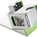 Mage Tech Card Deck Box for MTG Commander - Patented Design, Commander Display, Fits 100 Double-Sleeved Cards, 35pt Card Brick & Dice Tray - White/Green