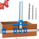 Cabinet Hardware Jig, Punch Locator Drill Guide,Wood Drilling Dowelling Guide for Installation of Handles Knobs on Doors and Drawer, Cabinet Template Tool for Handles and Pulls