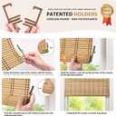 LazBlinds Cordless Bamboo Blinds, Roll Up Shades for Windows, Light Filtering Hanging Window Blinds, Bamboo Shades for Patio Indoor/Outdoor Porch, 23'' W x 72'' H, Natural