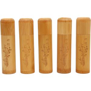 Pet Urn 5pcs Sturdy Wood Scattering Cremation Small Urns Set, Mini Spreading Cremation Tube Urn for Adult Male Female Pet Dog Cat Ashes, 4.7x1.2x1.2in Pet Cremation Ashes Container