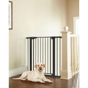 Cumbor 36" Extra Tall Baby Gate for Dogs and Kids with Wide 2-Way Door, 29.7-40.6" Width, and Auto Close Personal Safety for Babies and Pets, Fits Doorways, Stairs, and Entryways (29.7-40.6"W x 36"H, Black)