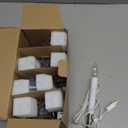 Hortsun 8 Pieces Electric Window Candle with Pewter Plated Base Window Candle Light Sensor Turns with Automatic On/Off for Home Christmas Holiday Party Decorations