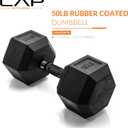 CAP Barbell Coated Hex Dumbbell Weight - Single | 50 lbs