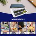 Aquos Price Computing Scale – CK Series Class III NTEP Legal for Trade, Commercial Food Scale with Rechargeable Battery, Digital Kitchen Scale with Stainless Steel Platter & LCD Display (60 lbs)