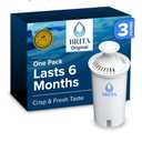 Brita Standard Water Filter for Pitchers and Dispensers, BPA-Free, Reduces Copper, Cadmium and Mercury Impurities, Lasts Two Months or 40 Gallons, Includes 3 Filters for Pitchers