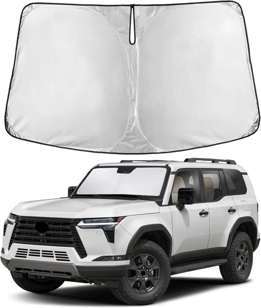 EcoNour Windshield Sunshade Compatible for Lexus GX550 2024 2025 | Sun Visor for Front Windshield & Window Sun Shade Cover, UV Heat Blocker & Protector, Car Accessories