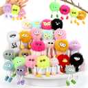24Pcs Cute Plush Keychains For Kids: Kawaii Bulk Keychain For Treasure Box Toys Classroom Prizes Birthday Goodie Bag Stuffers Party Favors