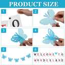 Resurhang 8 Pcs Wonderland Tea Party Decorations 2 6.6ft Welcome to Wonderland Hanging Banners with 6 3D Blue Butterflies Poker Cards Garlands for Birthday Onederland Baby Shower Party Supplies
