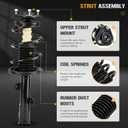 Front Struts Shock Absorber Sway Bar Links Kit Fit for Toyota Corolla 1.8L 2009-2013, for Matrix FWD 2009-2013, for Pontiac Vibe FWD 2009-2010, Replace 572598 572597 K90433 (4Pcs)