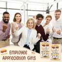 6 Sets Employees Appreciation Gifts Bulk, Cute Handmade Crocheted S'more Marshmallow Keychains with Thank You Cards Xmas Stocking Stuffer for Coworker Staff Team Holiday Party Favory