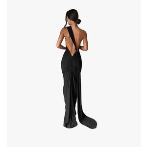 Women Sexy Backless Bodycon Sleeveless Open Back Maxi Dress for Going Out, Elegant Party Cocktail Long Dress, Medium