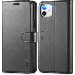 TUCCH Case Wallet for iPhone 11, [RFID Blocking] Card Slots Stand Magnetic Closure, Protective PU Leather [Shockproof TPU Interior Case] Flip Cover Compatible with iPhone 11 (2019 6.1 inch), Black