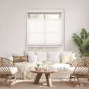 DEZ FURNISHINGS Cordless 1.5" Light Filtering Top Down Bottom Up Cellular Shade, 29.5" W x 48" H, White