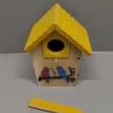 Wooden Bird Houses Bird House for Outside,Yellow Wood Bird House for Outdoors, 1.5" Entrance Hole Bird Houses for Garden Blue Bird Hummingbird Wren Cardinal Swallow Sparrow Finch