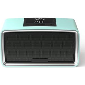 iGuerburn Simple Music Player for Dementia Elderly Seniors Easy MP3 Player as Alzheimers Dementia Visually Impaired Patients Product Gift One-Touch Controls ON/Off Retro Music Box (Cyan)