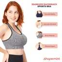 SHAPERMINT Sports Bras for Women - Workout Bras for Women, Plus Size Sports Bra, Workout Tops for Women High Support (Black, XXXL)