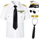 Yoroka Kids Pilot Costume Airline Captain Pilot Uniform with Accessories (11-12 Years)