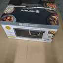 West Bend Microwave Oven 1000-Watts Compact with 6 Pre-Set Cooking Settings, Time and Weight Defrost, Electronic Control Panel and Glass Turntable, 1.1 Cu.Ft., Stainless Steel (Metallic)