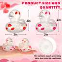 2 x DEEKIN 24 Pcs Valentine Glitter Rubber Ducks 2" Pink Ducks Valentine Party Favors Decorations for Lovers Anniversary Celebration Couples Gift