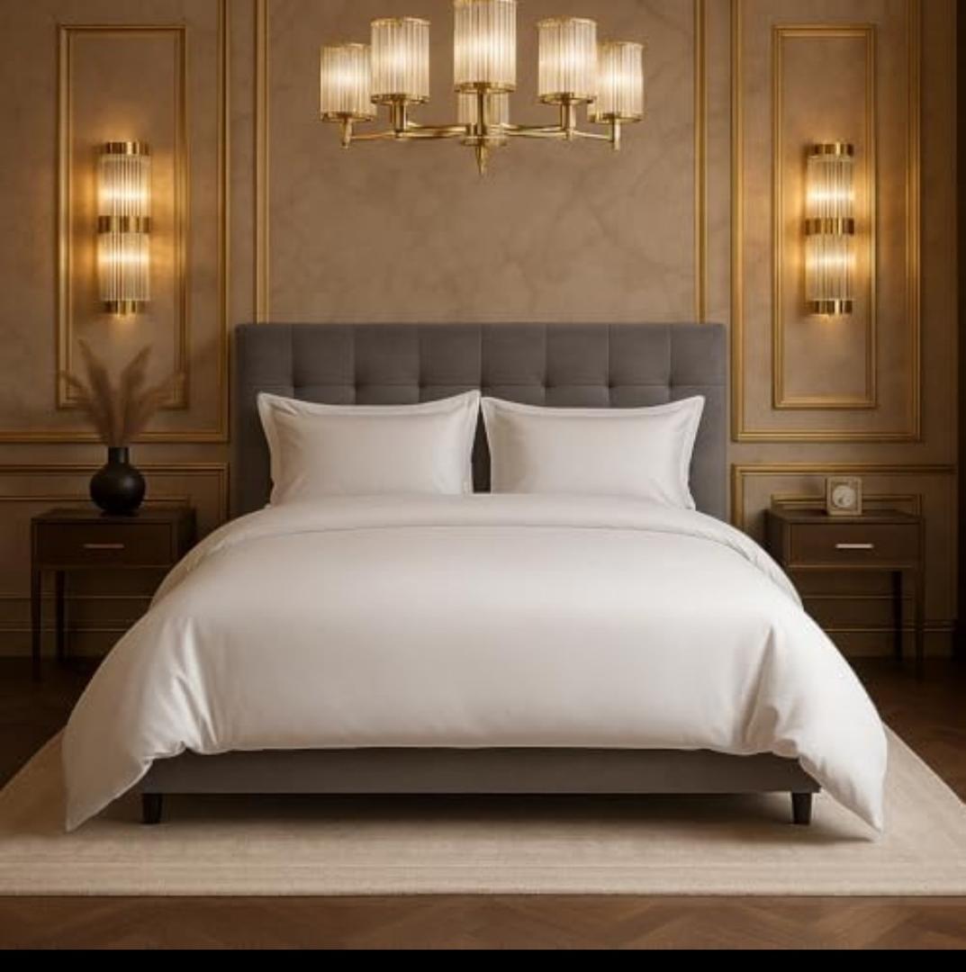 CharlottelyHues 3 Piece Duvet Set 1000 Thread Count 100% Egyptian Cotton Breathable Soft Duvet Cover Set With Zipper & Corner Ties Quilt Cover Sateen Weave Durable Duvet - King/Cal King (Bright White)