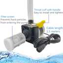 DC 12V submersible pump 210GPH 18W durable fountain water pump, head 5M with filter, suitable for pond fountain, hydroponics, aquarium fish tank, solar water circulation system