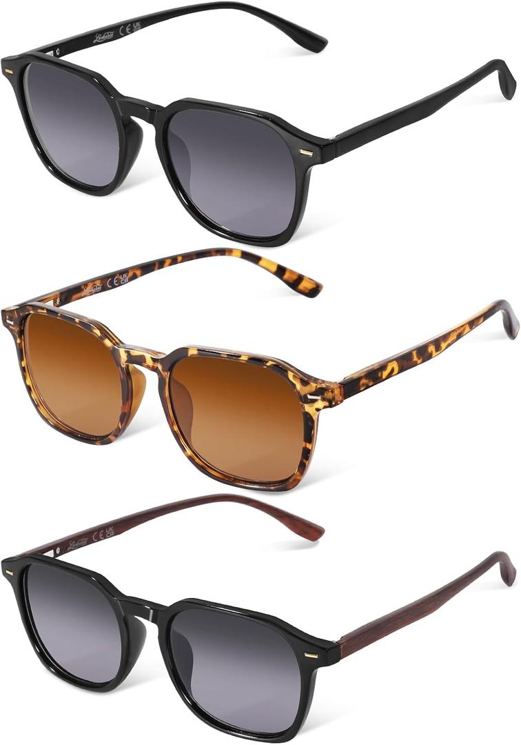 LADEESSE 1.75 Reading Sunglasses for Women, Stylish Reading Glasses, Lightweight Square Readers for Men & Women, Durable Reading Sunglasses for Outdoor Fishing UV400 Protection