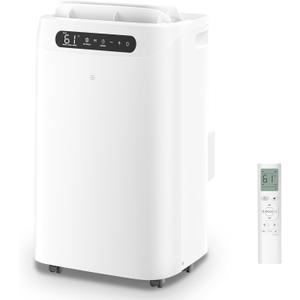 14000 BTU Portable Air Conditioners,Cools Up to 700 Sq.Ft,Portable AC Unit with Remote Control,Cooling,Fan,Dehumidification,Sleep Mode& Installation Kits for Large Rooms,White