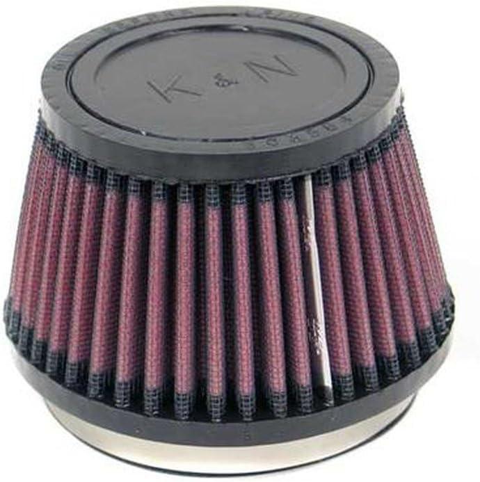 2 x K&N High-Flow Original Lifetime Universal Clamp-On Air Filter: High Performance, Premium, Washable: Flange Diameter: 3.5 In, Filter Height: 3 In, Flange Length: 0.625 In, Shape: Round Tapered, RU-4410