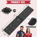 Heavy Duty Gate Hinges, 270 Adjustable Fold-Flat Hinges for Wooden Fence, Barn Door, Shed & Outdoor Gates(2, Black)