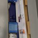 18" Professional Microfiber Mop Floor Cleaning System, Flat Mop with Stainless Steel Handle, 4 Reusable Washable Mop Pads, Wet and Dust Mopping for Hardwood, Vinyl, Laminate, Tile Cleaning (Blue)