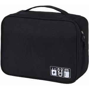 Referee Headset Organizer Bag, Fit 4 Pack V4/V6/FBIM Electronics Accessories Carrying Case for Referee Communication System for Cable Charger Volleyball Soccer Ref Officials (Black)