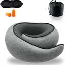 LZKEWUQO Neck Pillow Airplane, Travel Pillow,Airplane Pillow,Memory Foam Travel Pillow,Travel Neck Pillow for Airplanes (Grey)