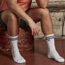 Champion Men's High Quarter Socks – 6-pack Moisture-wicking Athletic Socks With Cushioning & Arch Support (Size 6-12) (White)