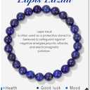 8mm Healing Crystal Bracelet for Women Handmade Natural Stone Bracelets Semi-Precious Gemstone Bracelets Stretch Crystal Beaded Bracelets Healing Gifts for Women