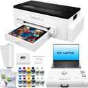 Lancelot A3 l1800 DTF Transfer Printing Machine with Roll Feeder, White Ink Circulation and Easy Operation,DTF Printer Bundle for Dark and Light Clothing (Printer+Oven+Laptop+consumable)