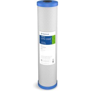Pentair Pentek EPM-20BB Big Blue Carbon Water Filter, 20-Inch, Whole House Modified Epsilon Carbon Block Replacement Cartridge with Bonded Powdered Activated Carbon (PAC) Filter, 20" x 4.5", 10 Micron