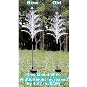 Solar Christmas Trees Decorations Lights Outdoor Waterproof and Snow Proof Solar Christmas Tree Jellyfish Lights 5 Layer Optical Fiber 7 Color Changing for Pathway Lawn Patio Outside Decorative, 3PCS