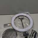 10'' Desk Ring Light with Stand – Zoom Lighting with Phone Holder for Computer・Video Calls・Conference – CRI95 LED Adjustable Circle Light, 10'' Large Lamp Head, Content Creator Friendly