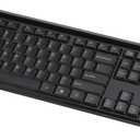 Amazon Basics Modern Wireless Keyboard with Numeric Keypad, Easy Setup, Plug-and-Play, Compact US Layout (QWERTY), 2.4GHz, Black