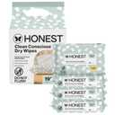 The Honest Company 100% Pure Organic Cotton Dry Wipes, Hypoallergenic, Multi-Use, Baby Facial Cloths, 192 Count (48 Count (Pack of 4))
