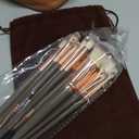 GZIXBDA Makeup Brush Set, 48Pcs Makeup Tool Set Premium Synthetic Foundation Concealers Powder Eye Shadows Makeup Brushes Kit for for Beginner Professional, Brown