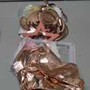 Rose Gold Happy Birthday Party Decorations, Happy Birthday Banner, Rose Gold Foil Heart Star Confetti Balloons Curtain Backdrop Hanging Swirls Party Decor for Girls Women Princess