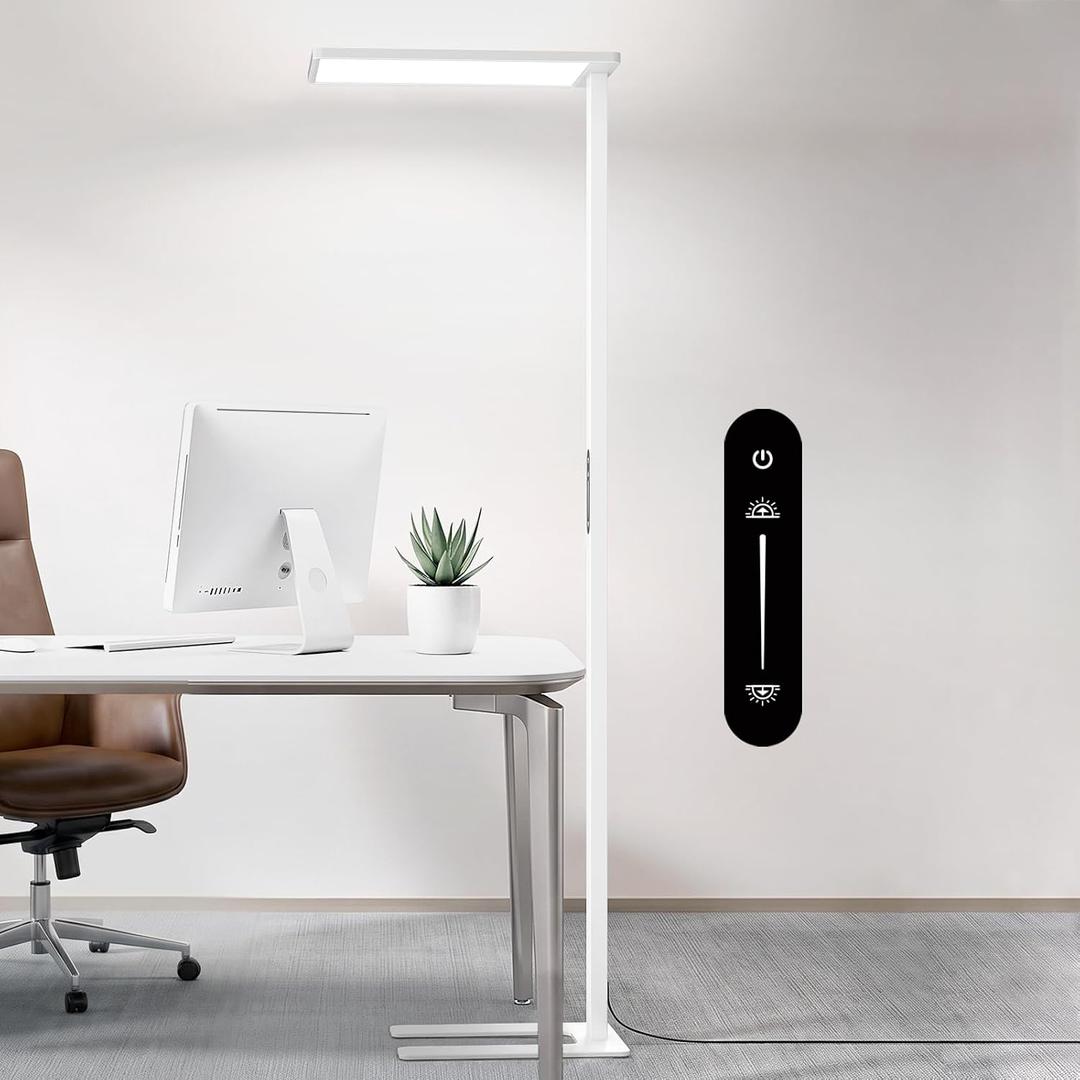 STERREN 100W LED Floor Lamp, 9000LM Super Bright Standing Lamp, White