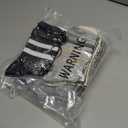 3 x AugRing Women's Striped Cotton Crew Socks Cozy Casual Athletic Quarter Socks for Running & Gym Size 5-11