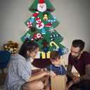 Felt Christmas Tree for Kids Wall, DIY Felt Christmas Tree for Toddlers Set with 28 Ornaments, Kid Christmas Decorations for Wall Hanging Xmas Gifts (Multicolor)