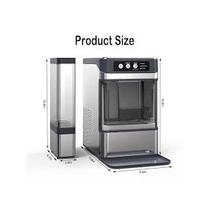 Portable Countertop Ice Maker - 41 lbs/24H Capacity, One-Click Operation, Self-Cleaning, with 3L Detachable Water Tank for Home, Office, and Bar Use