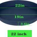 2 Pack of Plant Saucer 20 22 inch, 3.6" Depth, Large Deep Heavy Duty Plant Saucers, Garden Plastic Plant Trays for Indoors Outdoor, Pot Tray for Planter 19-23" (Blue)