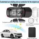 TINGLU Window Shades for Volkswagen VW Jetta 2019-2025 2026 Accessories Car Side Full Windows Triangular Windshield Sun Shade Sun UV Rays Privacy Protection 7PCS