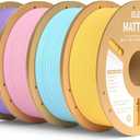ELEGOO Matte PLA Filament Bundle 4KG, 1.75mm 3D Printer Filament Dimensional Accuracy +/- 0.02mm, 1kg Spool (2.2lbs) Fits for Most FDM 3D Printers Sakura Pink/Lavender Purple/Ice Blue/Sunshine Yellow